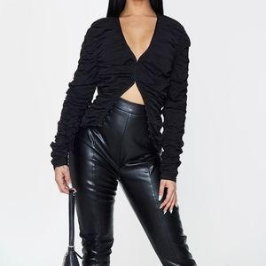 Ruched Hook and Eye Top